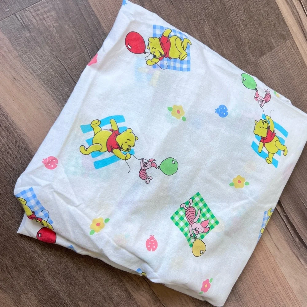 Vintage Disney Winnie the Pooh Fitted Crib Sheet - Winnie The Pooh & Piglet
